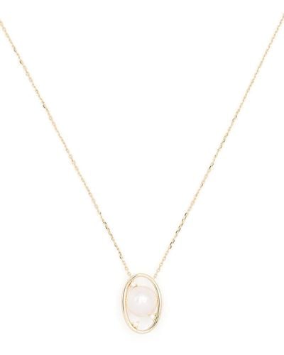 Ruifier 18kt Yellow Gold Morning Dew Essence Akoya Pearl And Diamond Necklace - Metallic