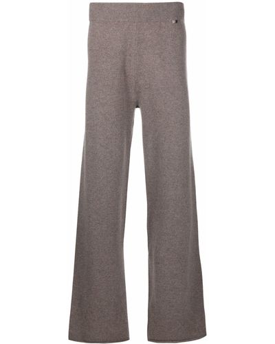 Extreme Cashmere N104 Wide-leg Knitted Trousers - Brown