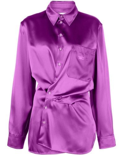 Off-White c/o Virgil Abloh Duchesse Twist-front Minidress - Purple