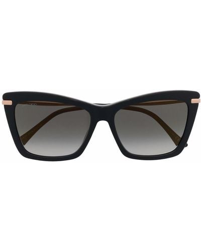 Jimmy Choo Gradient Oversize-frame Sunglasses - Black