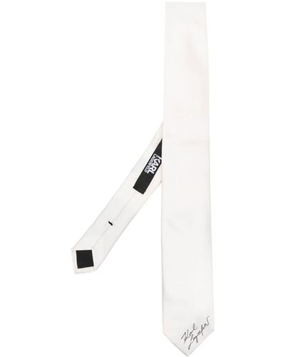 Karl Lagerfeld Cravatta Faille - Bianco