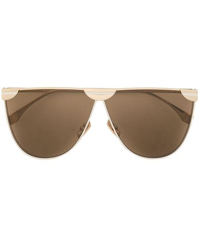 Fendi Monogram Square-frame Sunglasses - Blue