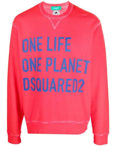 DSquared² One Life Organic Cotton Sweatshirt - Pink