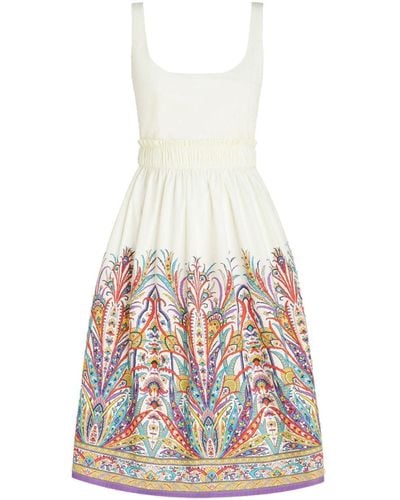 Etro Midi-jurk Met Print - Wit