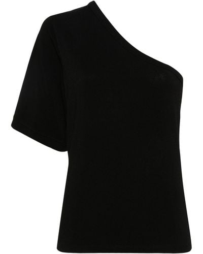 Thom Krom One-shoulder Jersey T-shirt - Black