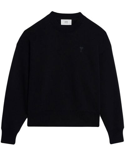 Ami Paris Ami De Coeur Fleece Sweatshirt - Black