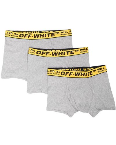 Off-White c/o Virgil Abloh Classic Industrial Tri-pack Boxer Shorts - Gray