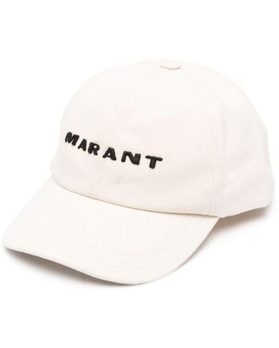 Isabel Marant Embroidered-logo Cotton Cap - Natural