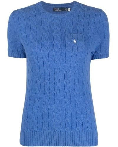 Polo Ralph Lauren Polo Pony Cable-knit Jumper - Blue