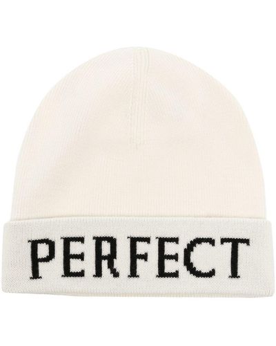 Perfect Moment Gorro con logo de intarsia - Blanco