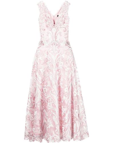 Tadashi Shoji Appliqué A-line Dress - Pink