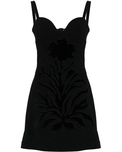 Elie Saab Velvet Bustier Mini Dress - Black