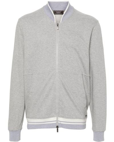 Peserico Cotton Zipped Sweatshirt - Gray