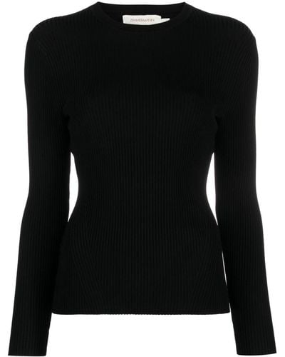 Zimmermann Ribbed-knit Sweater - Black