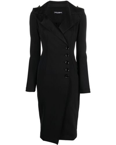 Dolce & Gabbana Tailored Long-sleeve Dress - Black