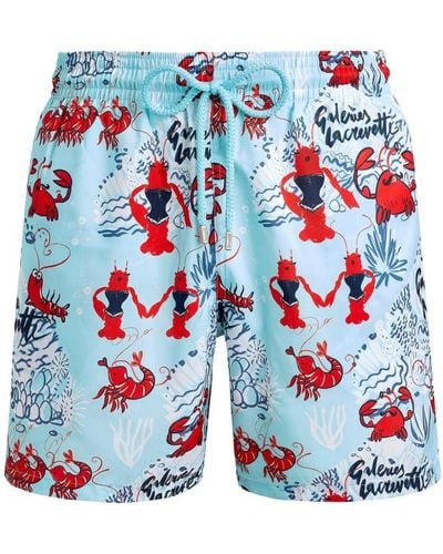 Vilebrequin Crab-print Swim Shorts - Blue
