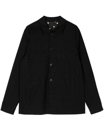 Paul Smith Cotton Shirt Jacket - ブラック