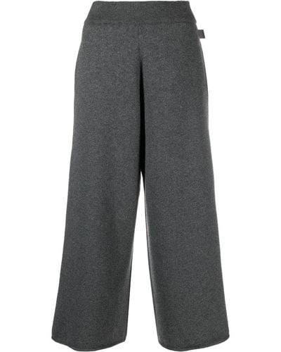 Loewe Cashmere Cropped Pants - Gray