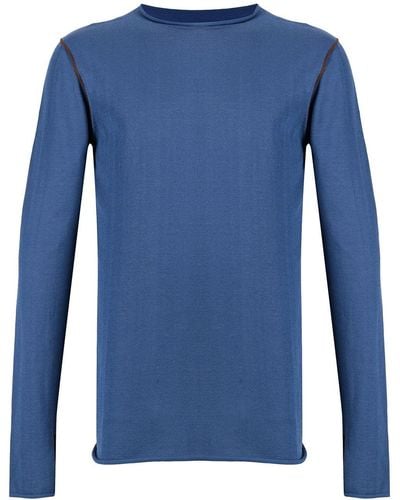 Jil Sander Langarmshirt mit rundem Ausschnitt - Blau