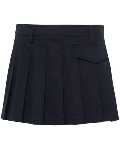 Blanca Vita Gladio Pleated Mini Skirt - Blue
