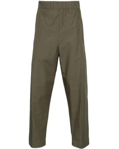 Laneus Tapered Drop-crotch Trousers - Green