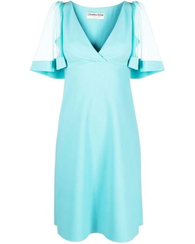 La Petite Robe Di Chiara Boni Rema V-neck Dress - Blue