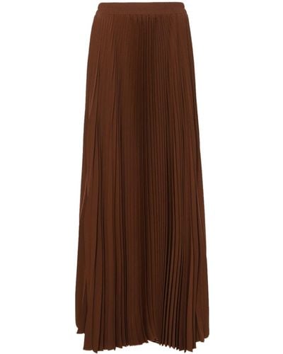 Styland Pleated Maxi Skirt - Brown