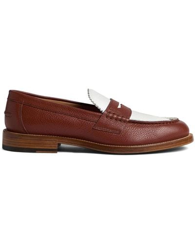 DSquared² Colour-block Leather Loafers - Brown