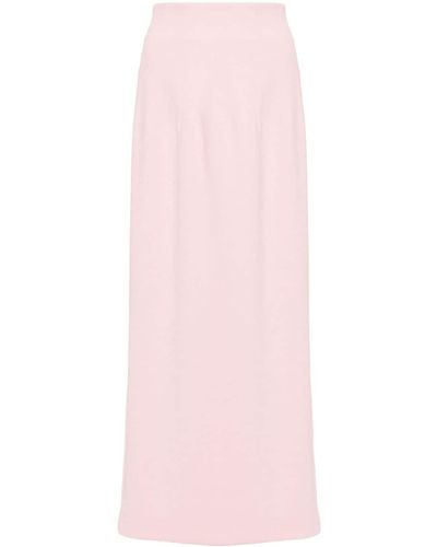 STAUD Jeremiah Crepe Maxi Skirt - Pink