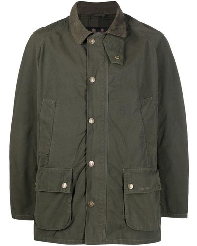 Barbour スプレッドカラー シャツジャケット - グリーン