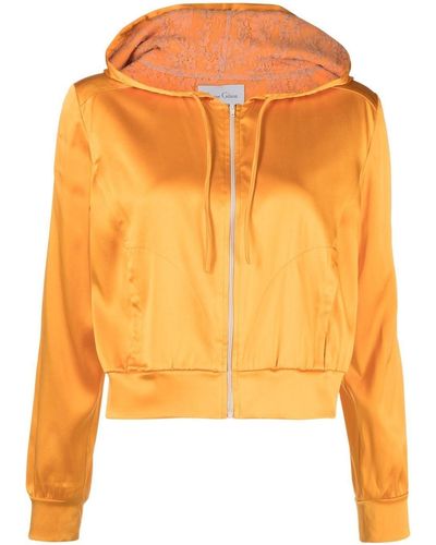 Carine Gilson Kapuzenjacke aus Seide - Orange