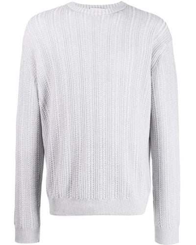 Agnona Crew-neck Knit Sweater - White