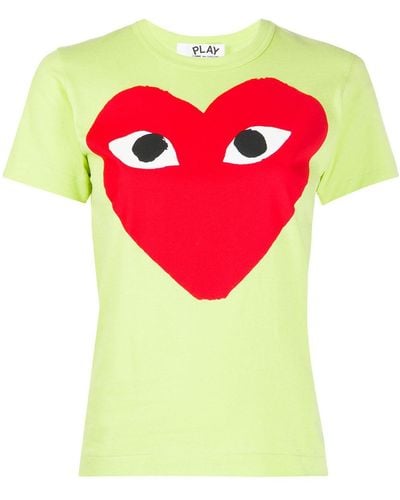 COMME DES GARÇONS PLAY Red Heart Logo T-shirt - Green