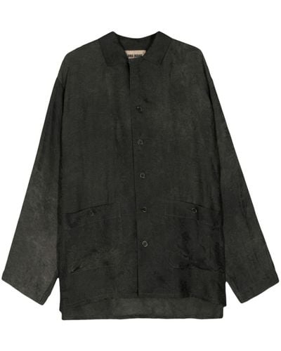 Uma Wang Camicia Theo jacquard - Nero