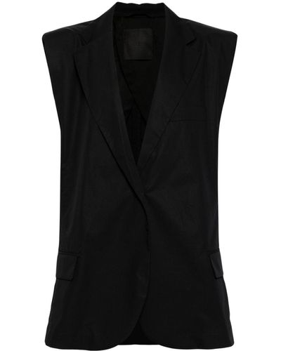 JNBY Notched-lapel Cotton Vest - Black