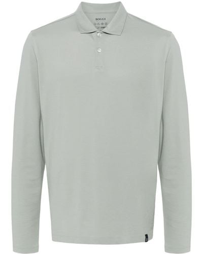 BOGGI B Tech Piqué Polo Shirt - Gray