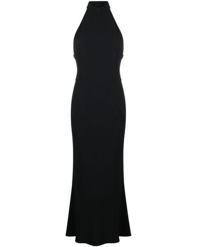 Alexander McQueen Midi-jurk Met Halternek - Zwart