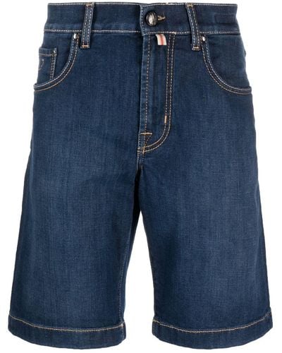 Jacob Cohen Jeans-Shorts mit Logo-Patch - Blau