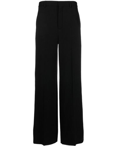 Saint Laurent Gerade High-Waist-Hose - Schwarz