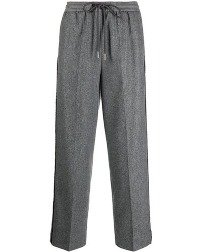 Moncler Side Stripe Drawstring Trousers - Grey