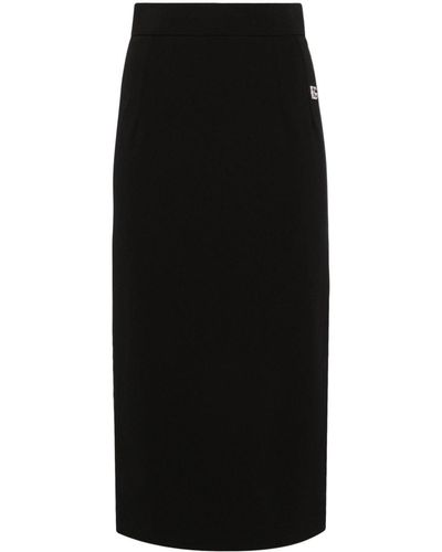 Dolce & Gabbana ロゴプレート スカート - ブラック