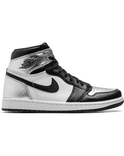 Nike Air 1 Retro High Og "silver Toe" Sneakers - Black