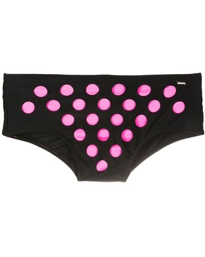 Amir Slama Badehose mit Polka Dots - Schwarz