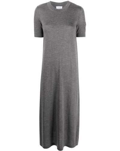 Barrie Knitted Midi Dress - Gray