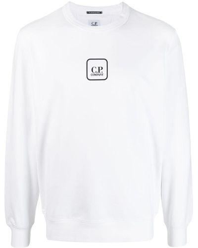 C.P. Company Sweatshirt mit Logo-Print - Weiß