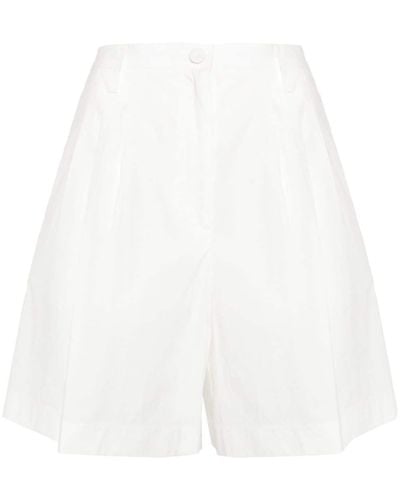 Forte Forte High-waist Bermuda Shorts - White