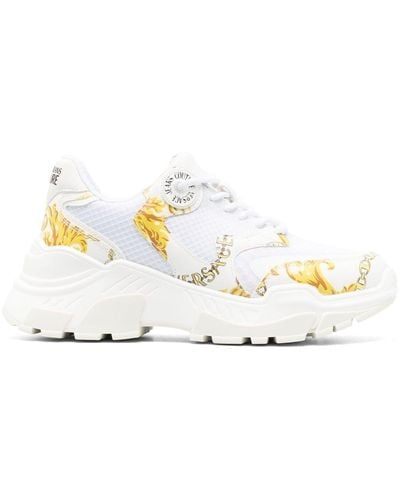 Versace Speedtrack Chain Couture Sneakers - White