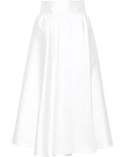 Blanca Vita Jupe longue à design plissé - Blanc