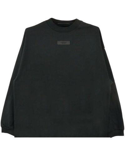 Fear Of God Logo-patch Cotton Sweatshirt - Black