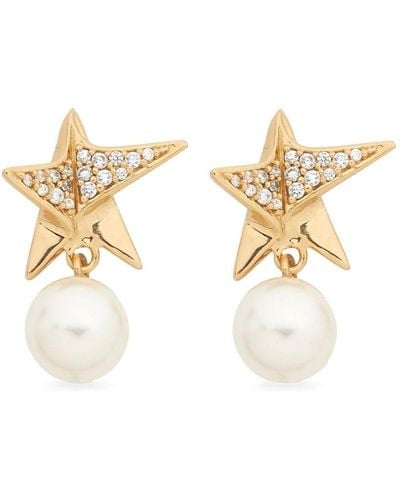 Ferragamo Star-shape Crystal-embellished Earrings - Metallic